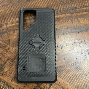 Black phone case for Samsung s22 ultra phone. Case By ROK FORM
